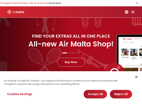 'airmalta.com' screenshot
