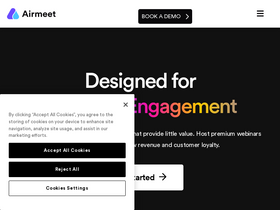 'airmeet.com' screenshot