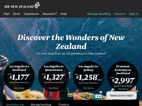 'airnewzealand.com' screenshot