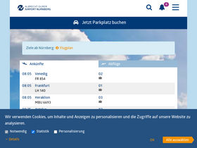 'airport-nuernberg.de' screenshot