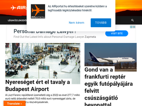 'airportal.hu' screenshot