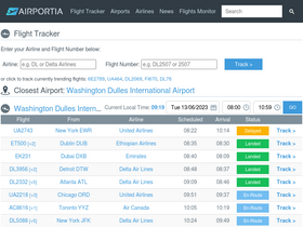 'airportia.com' screenshot