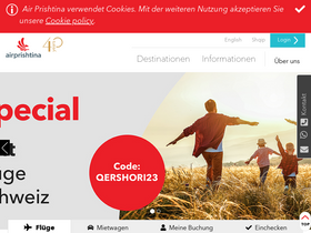 'airprishtina.com' screenshot