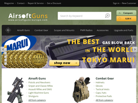 'airsoftguns-europe.com' screenshot