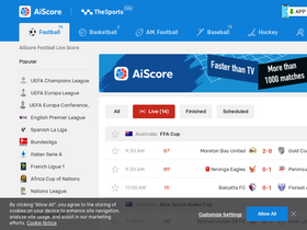 'aiscore.com' screenshot