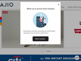 'ajio.com' screenshot