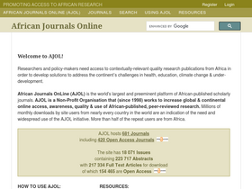 'ajol.info' screenshot