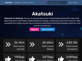 'akatsuki.pw' screenshot