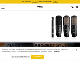 'akg.com' screenshot