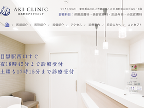 'akiclinic-meguro.com' screenshot