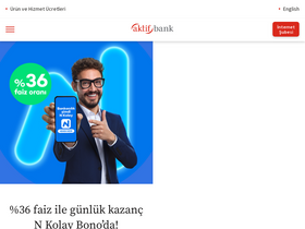 'aktifbank.com.tr' screenshot