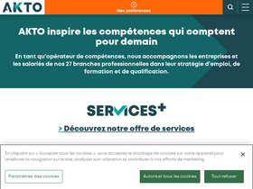 'akto.fr' screenshot