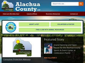 'alachuacounty.us' screenshot
