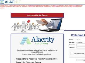 'alacrity.net' screenshot
