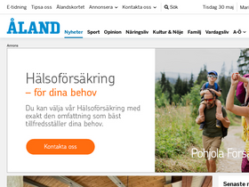 'alandstidningen.ax' screenshot