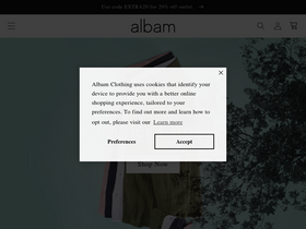 'albamclothing.com' screenshot