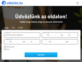 'alberlet.hu' screenshot