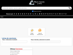 'albumcancionyletra.com' screenshot
