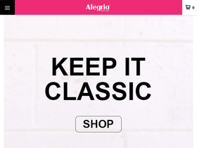 'alegriashoeshop.com' screenshot