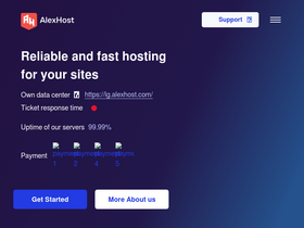 'alexhost.com' screenshot