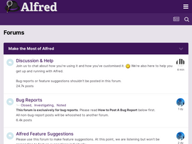 'alfredforum.com' screenshot