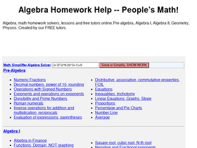 'algebra.com' screenshot