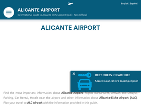 'alicante-airport.net' screenshot
