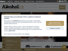 'alkohol.cz' screenshot