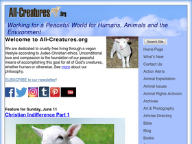 'all-creatures.org' screenshot