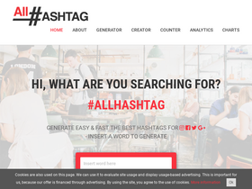 'all-hashtag.com' screenshot