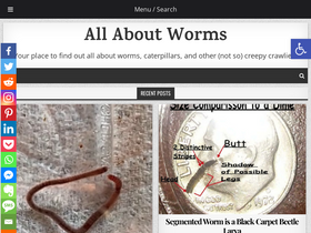 'allaboutworms.com' screenshot