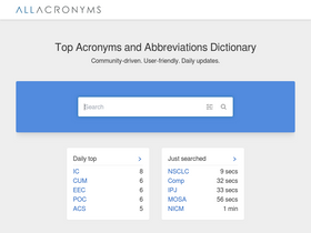 'allacronyms.com' screenshot