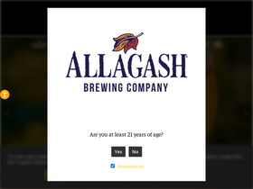 'allagash.com' screenshot