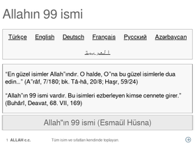 'allahin99ismi.com' screenshot
