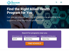 'allalliedhealthschools.com' screenshot