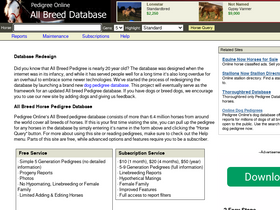 'allbreedpedigree.com' screenshot