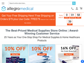 'allegromedical.com' screenshot