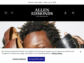'allenedmonds.com' screenshot