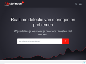 'allestoringen.nl' screenshot