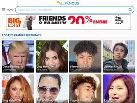 'allfamous.org' screenshot