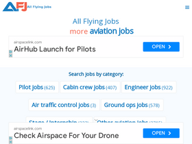 'allflyingjobs.com' screenshot