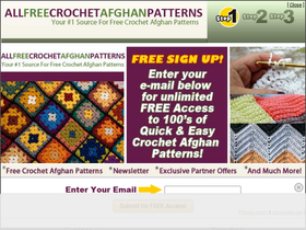 'allfreecrochetafghanpatterns.com' screenshot