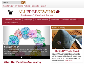 'allfreesewing.com' screenshot