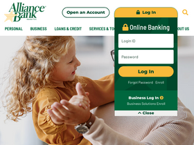 'alliancebank.com' screenshot