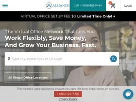 'alliancevirtualoffices.com' screenshot