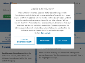 'allianz-reiseversicherung.de' screenshot