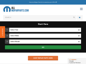 'allmoparparts.com' screenshot