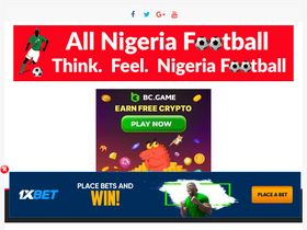 'allnigeriafootball.com' screenshot
