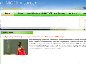 'allnigeriasoccer.com' screenshot
