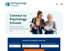 'allpsychologyschools.com' screenshot